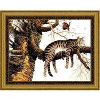Постер "Кот на дереве", 30 см х 40 см артикул 6337a.