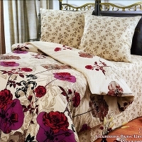 Постельное белье "Розалетто" (2-х спальный КПБ, бязь, наволочки 50х70) артикул 6371a.