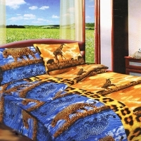 Постельное белье "Ягуар" (1,5 спальный КПБ, бязь, наволочки 70х70) артикул 6416a.