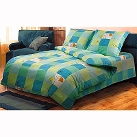 Постельное белье "Квадраты" (1,5 спальный КПБ, бязь, наволочки 70х70) артикул 6423a.