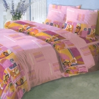 Постельное белье "Голливуд" (1,5 спальный КПБ, бязь, наволочки 70х70) артикул 6444a.